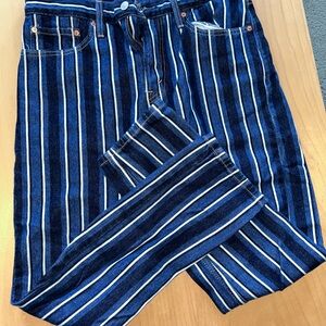 Levi's Blue and White Striped Jeans Men’s (30)
